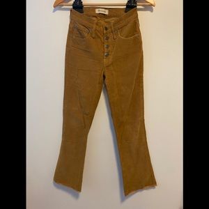 Madewell Cali Demi-Boot Jeans: Corduroy Edition